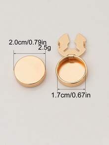11pcs Gold & Silver U-Shaped Round Flat Metal Buttons, DIY Clothing Decoration Accessories For Jeans, Skirts, Denim Jackets - 11PCS - View 21