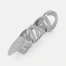 Personalized Fashion Ring Punk Armor Ring Inlaid With Pearl Claw Finger Ring Knuckle Protector Jewelry - Silver - View 5