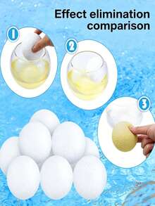12 Pool Cleaning Balls, Fiber Balls, Filter Sponge Balls, 1/6pcs, Reusable Oil Balls, Suitable For Spa Baths And Hot Tubs, Outdoor Use, Cleanable Spa Filter Balls For Descaling, Pool Cleaning Supplies - Multiple Colors - View 3