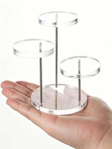 Round Acrylic Product Display Stand, 3-Tier Jewelry Display Rack, Suitable For Displaying Rings, Watches, Mini Manual Multi-Layer Trapezoidal Tray, Jewelry And Perfume Storage, As Well As Desserts And Candies. - Multicolor - View 13