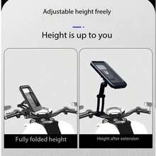 1pc Foldable Horizontal/Vertical Bicycle Phone Holder With Full Protective Cover, Rainproof Motorcycle/Electric Bike/Bicycle Navigation Mount, Waterproof, Shockproof, Anti-Drop, Dustproof - Multicolor - View 3