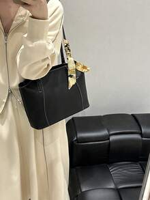 New Luxury High-End Pattern Versatile Women's Shoulder Tote Bag - Black - View 6
