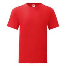 Fruit Of The Loom Mens Iconic T-Shirt - Red - View 1