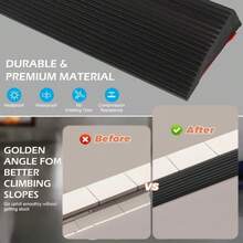 1PC Uphill Steps Slope Pads, Pads Curb Slope Uphill Aids, Suitable For Cars, Electric Cars, Carts, Material Transportation Saving Time And Effort - A - View 6