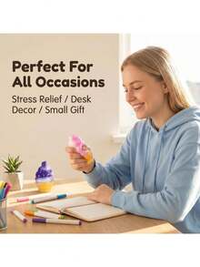 Schylling Cute Soft Ice Cream Toy, Slow Rebound Sensory Toy, Stress Relief Toy, Realistic Dessert, Office Desk Home Classroom Party Gift, Anxiety Relief, Suitable For Children, Teens And Adults - Multicolor - View 5
