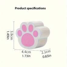 1Pc Cat Paw Cleaning Sponge, Streak-Free Reusable Scrubber For Glass, Mirrors, Bathroom & Kitchen, Non-Scratch Ergonomic Grip, Multi-Surface Stain Remover For Shower Doors/ Tiles - 1pc - View 2