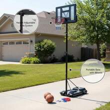 [Free Shipping] Height Adjustable Portable Shatterproof Backboard Basketball Hoop With 2 Nets-XY571859 - FXCUJSY0XKZDA0 - View 4