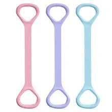 1/2/3pcs 8-Shaped Resistance Band, Women's Back Opening Training Shoulder Slimming Back Yoga Stretching Band, Back Silicone Thickened Elastic Rope (Pink) - Pink - View 8