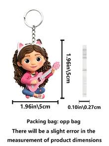 asmodee Llavero de dibujos animados, con impresión de alta definición, diseñado para ser ligero, portátil y duradero, no propenso a la decoloración. Adecuado para decorar bolsos o como accesorios de llaves. Crea fácilmente un artículo pequeño dinámico y portátil. - Multicolor - Ver 3