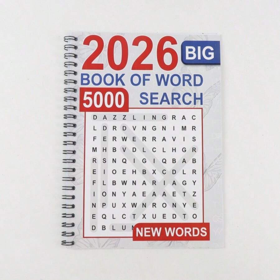 2026 大字體單字搜尋大書:5000個新單字,適合成人與長者的單字搜尋益智書,舒壓腦力遊戲活動練習冊,學校用品 - A - 查看 1