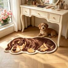 1 pieza Alfombra asimétrica con formas variadas de perro lindo, alfombra decorativa suave y adorable de estilo infantil, alfombra asimétrica de diseño único, alfombra de dibujos animados lindos, decoración de dormitorio, alfombra pequeña, alfombra, decoración del hogar, alfombra de sala de estar, alfombra pequeña de sala de estar, alfombra para exteriores, alfombra lavable, todas las estaciones, primavera, verano, otoño, invierno, alfombra decorativa, adecuada para Navidad, accesorios de baño, conjunto de decoración de habitación, la medición manual puede tener un error de 1-5 cm, por favor tenga cuidado antes de comprar. - Multicolor - Ver 2