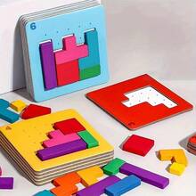 1 Set Quick-Win Square Puzzle Rapid Assembly Board Game, Wooden Tabletop Game For Children's Logical Thinking And Concentration - Multicolor - View 5