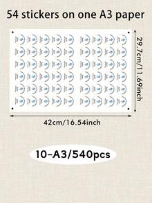 54/108/540pcs Autocollants de ballons d'anniversaire personnalisés, étiquettes personnalisées - Autocollants pouvant être personnalisés avec n'importe quel design, image, logo ou texte. Autocollants imperméables, étiquettes de remerciement personnalisées, autocollants de logo d'entreprise. - multicolore - Voir 14