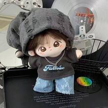 10cm/20cm Doll Clothes Suit Collection,Hip Hop Fashion Style Outfit Sets,Doll Clothing For Dressing Up,Cute Stuff,Clothes For Stuffed Animals Plushies,Party Favors,Birthday Gifts(Doll Not Included) - Multicolor - View 3