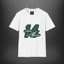 Fernando AlonsoAstonMartinF1 Tee   Racing Number Fan Shirt - 白色 - 查看 1