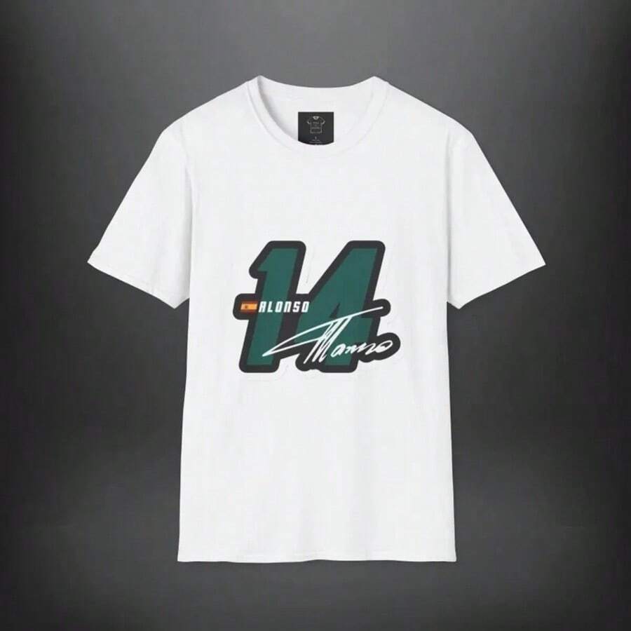 Fernando AlonsoAstonMartinF1 Tee Racing Number Fan Shirt - White - View 1