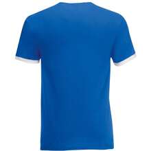 Fruit Of The Loom Mens Ringer Short Sleeve T-Shirt - Royal/White - View 2