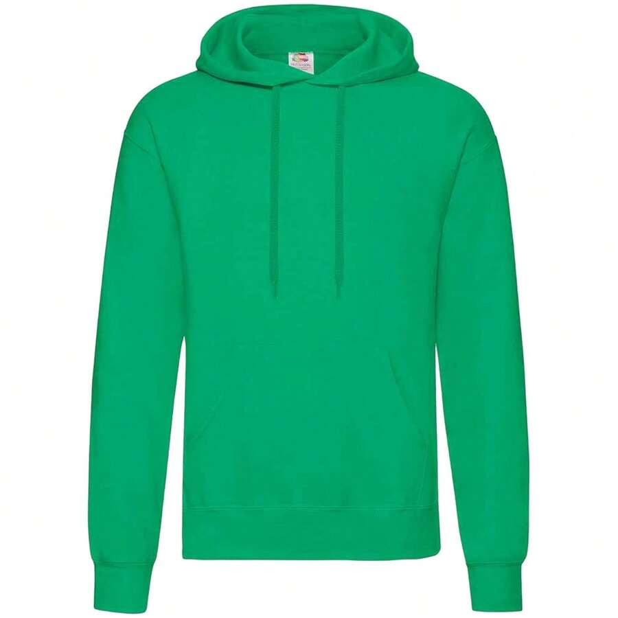 Fruit Of The Loom Unisex Adults Classic Hooded Sweatshirt - Kelly Green - View 1