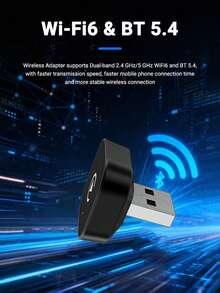 2026新款 XUDA 二合一無線 CarPlay / Android Auto 超迷你適配器，2.4-5.0 GHz WiFi6 Carplay 轉換器，有線轉無線，快速自動連接智能盒，無延遲，緊湊設計，時尚便攜，小巧精緻，配備 USB/USB-C 接口，無電池 - B - 查看 5