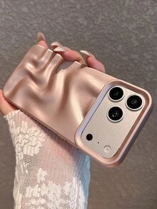Casing Ponsel Matte Rose Gold dengan Pola Gelombang 3D, Kompatibel dengan iPhone 17 Pro Max/17 Pro/17/16 Pro Max/16/16 Pro/16 Plus/15/15 Pro Max/15 Pro/15 Plus/11/12/13/14 Pro Max/12 Pro/12 Pro Max/13 Pro/13 Pro Max/14 Pro/14 Pro Max/14 Plus Soft Shell - Rose Gold - View 5