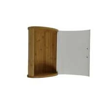 35cm Clear Bamboo Curved Lid Bread Box, Kitchen Countertop Storage Organizer - Clear - View 8