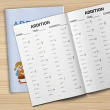 Children's Summer Vacation Math Workbook, Addition, Subtraction, Multiplication Or Division Practice, Suitable For Mental Math Training, Basic Arithmetic Ability Improvement And Daily Learning. Back To School - Addition - View 6