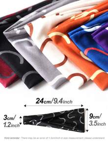 7Pcs/12Pcs Women's Outdoor Sports Exercise Multi-Color Headbands Sweatbands Summer Hair Accessories - Multicolor - View 4
