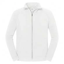 Fruit Of The Loom Unisex Adult Iconic Premium Sweat Jacket - White - View 1