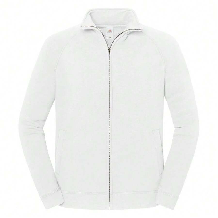 Fruit Of The Loom Unisex Adult Iconic Premium Sweat Jacket - White - View 1