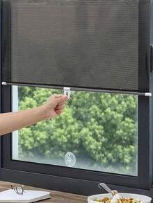 Blackout Roller Suction Cup Sunshade, UV Protection, Car Sunshade Roller, Windshield Sunshade, Home/Office Curtains, Windshield Protection, Privacy Protection, Suitable For Various Windows And Car Sunshades - Thickened Version - View 2