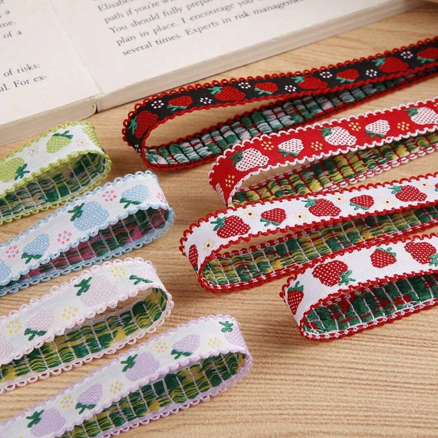 刺繡針織緞帶 DIY 蝴蝶結髮夾配件，適用於衣物、鞋子、帽子、禮物盒裝飾緞帶