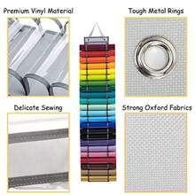 Vinyl Roll Holder 24 Compartments Hanging Vinyl Storage Organizer Wall Mount Craft Organizers and Storage Foldable Vinyl Roll Storage Plastic Bag Holder Rack for Craft Room - Gris - Ver 6