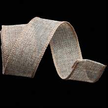 (5m/Roll) Colorful Jute Iron Wire Edged Shaping Ribbon DIY Gift Wrapping Bow Wedding Decoration Band Handmade Materials And Accessories Valentine's Day - Multicolor - View 8