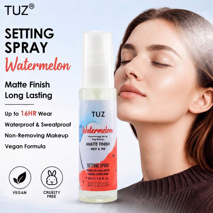 Setting Spray - Matte Finish, 16-Hour Long-Lasting Face Mist, Waterproof, Sweat-Resistant, No Smudging, Vegan Formula - Clear - View 1