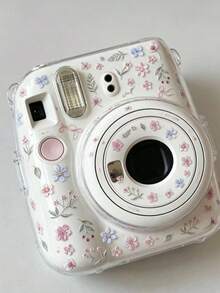 1pc Pink Blue Floral Sticker, Transparent Self-Adhesive Style, Decorated With Delicate Branches, Green Leaves, Small Red Berries And Ribbon, Elegant Morandi Color Palette, Exquisite Embossed Texture, Photo Album, Phone Case, Water Cup, Tablet And Notebook Decoration, Gift Box Packaging, Storage Box Modification, Gentle Style DIY Sticker - Pink and Blue Embossed Flowers - View 3