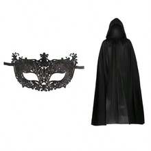 180m Halloween Hooded Mesh Witch/Grim Reaper Cape Cloak Cosplay Costume Party Ball Shawl - View 6