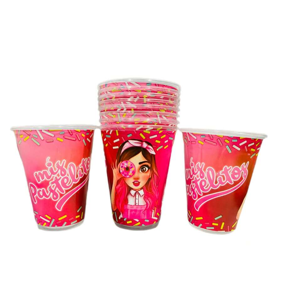 20 Vasos De Personajes Divertidos para Fiesta Aguinaldos Carton Cajitas Colores Cajita Adorno Regalo Bolo Volo Pascua Posada Recuerdo Decoracion Bodas Cumpleaños - Mis Pastelitos - Ver 1