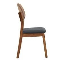 Set Of 2 Dining Chairs With Oval Backrests, Modern Wooden Chairs With Carrying Handles, Upholstered Kitchen Chairs For Dining Room/Living Room, Chairs Only, Table Not Included - 黑色 - 查看 6
