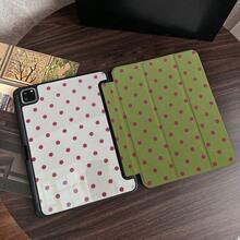 1pc Book-Style Polka Dot Protective Case - Flip Design With Multi-Angle Stand, Minimalist Polka Dot Pattern Protective Case With Pen Slot, Compatible With IPad 10.9/10.2/Air 5th Gen/Pro 11/10th Gen/9.7/Air 2/ (7th Gen)/ (8th Gen)/ Air 4/5/ Pro 11/ 10th Gen 10.9 Inch 2022 Smart Protective Case/ Air 13 (M3 2025) - Multicolor - View 2