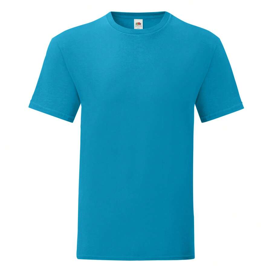 Fruit Of The Loom Mens Iconic T-Shirt - Azure - View 1