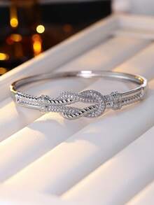 1pc French Luxury Eternal Knot Exquisite Women's Bracelet, Gift For Girlfriend, Best Friend, Anniversary - Bracelet - View 3