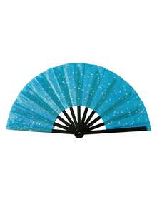 Customized Photo Print Handheld Fan - Personalized Glitter Bamboo Folding Fan. Fun Accessory For Birthday And Bachelorette Parties - Multicolor - View 13