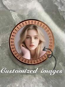 [Personalizado] 1 pieza Moneda conmemorativa redonda de artesanía con imagen personalizada, colección de monedas decorativas con foto de pareja, regalo para vacaciones - Bronce - Ver 1