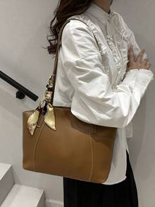 New Luxury High-End Pattern Versatile Women's Shoulder Bag Tote Bag - Brown - View 5