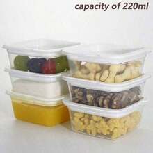 6pcs/8pcs Baby Food Storage Containers, Rectangular 200ml, Square 220ml, Microwave , Freezer And Refrigerator , Baby Complementary Food Boxes - Multicolor - View 5
