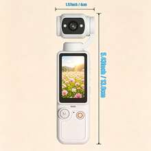Budget Handheld Camcorder 2026 New 180 Rotating Camera 1.9 Inch HD Display AF Autofocus Super Night Video Small Compact For Vlogging Travel Outdoor Sports Hiking Camping Home Portable HD White - View 3