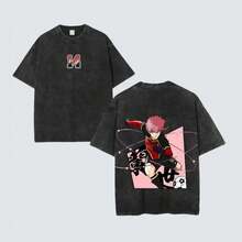 New Blue Lock Kurona Graphic Streetwear T-Shirt – 100% Soft Cotton, High-Quality DTG Printing, Breathable And Durable Fabric – Newly Released Anime T-Shirt, U-Fit - 黑色 - 查看 1