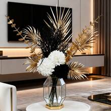1 Set Artificial Faux Black Chrysanthemum Combination Bouquet For Wedding Table Centerpieces Bouquets Home Garden Office Party - Bouquet a - View 3