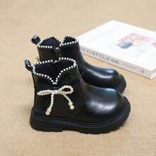 1 Pair Baby Fashion Boots, Soft Breathable Fabric, Lightweight Shock-Absorbing Non-Slip Sole, Caring For Baby's Little Feet. Multiple Colors Available, Suitable For Running And Jumping, Essential For Cute Babies! - Black - View 5