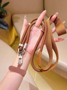 1pc 2-In-1 Crossbody Wide Strap Adjustable High-End Solid Color Versatile Anti-Loss Phone Lanyard - Multicolor - View 7